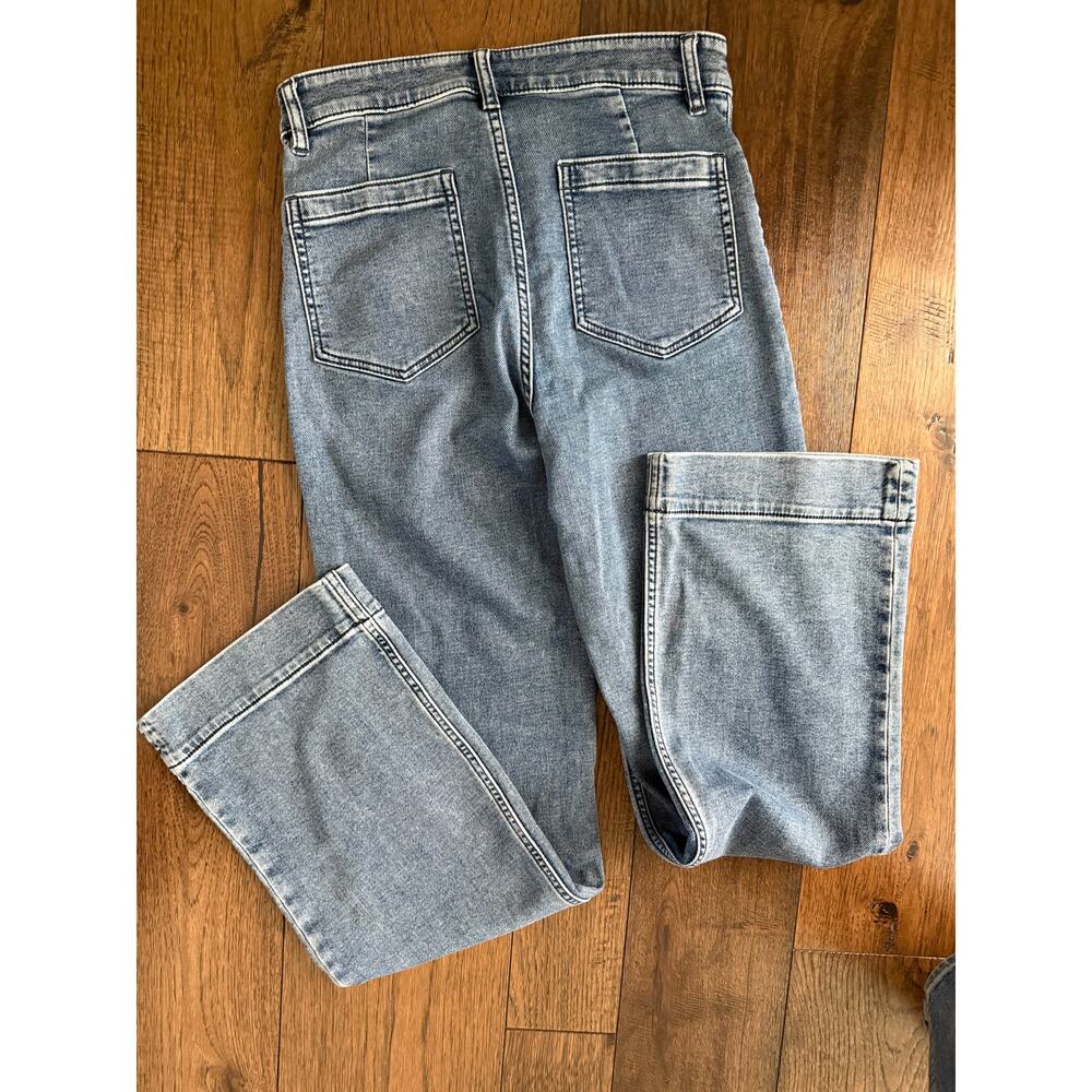 Faherty Women's Bootcut Jeans Light Wash Patch Pocket Size 29 Stretch - Picture 8 of 8